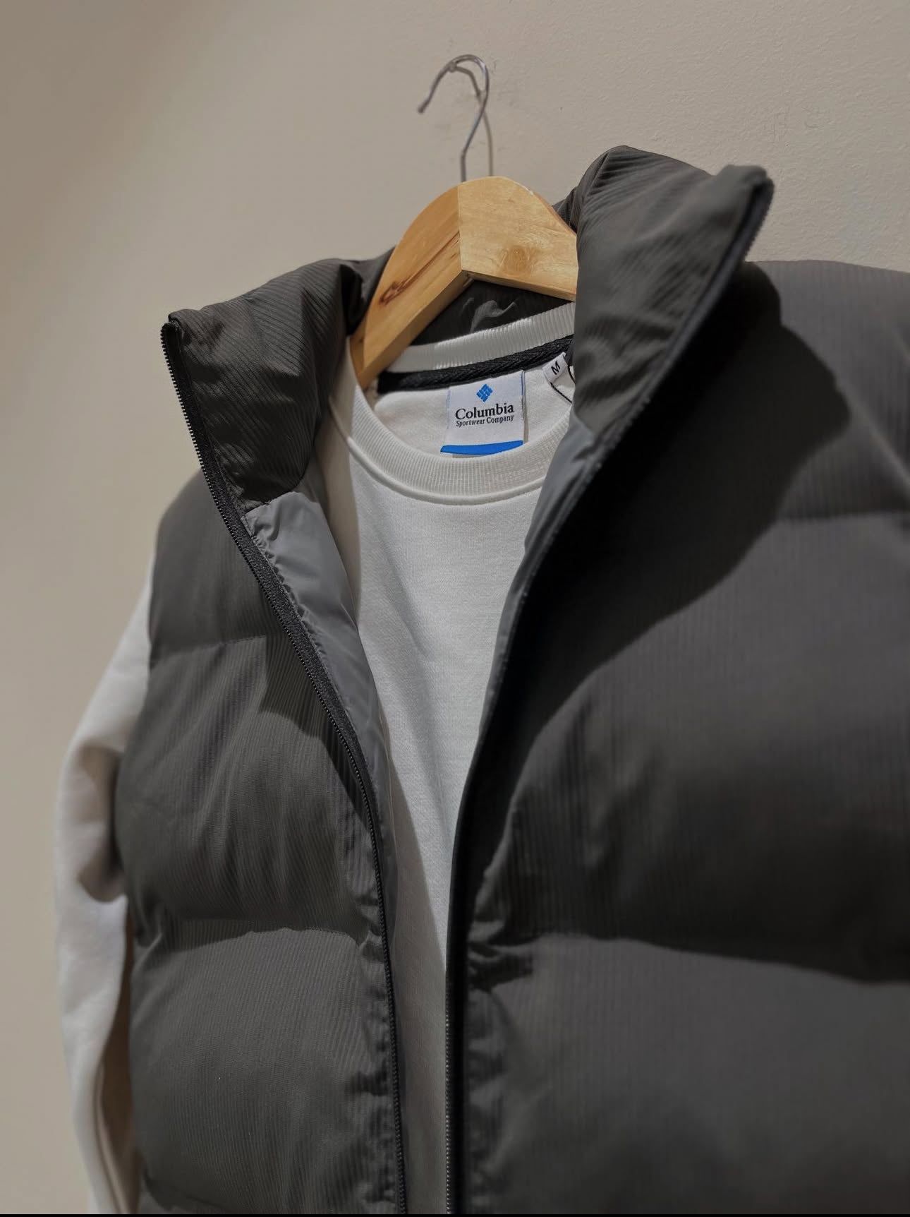 Sleeveless Puffer With SweatShirt combo jacket & Tshirt