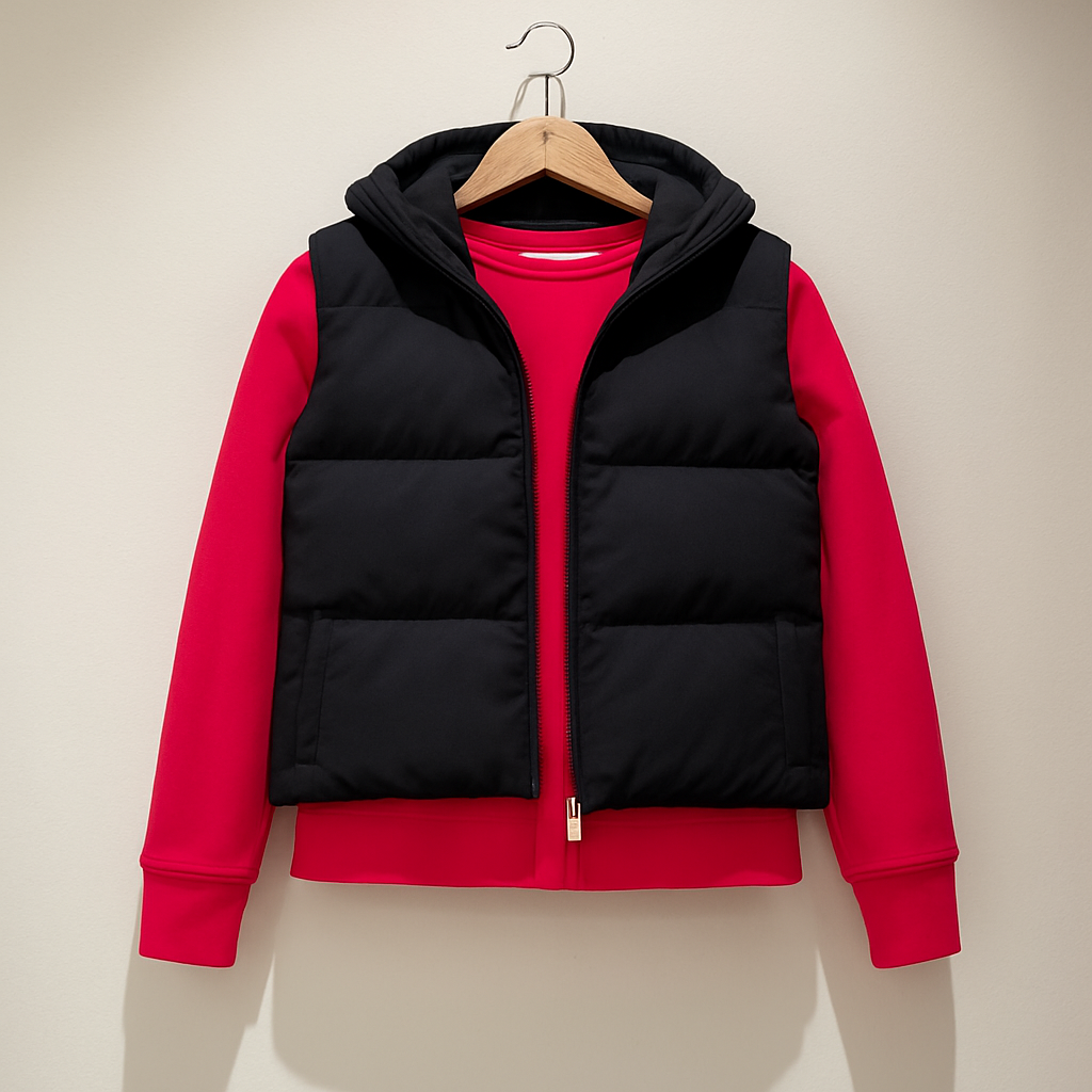 Sleeveless Puffer With SweatShirt Combo Winter Wear